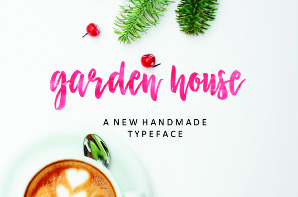 Garden House: A Slanted Script Font for Web Design
