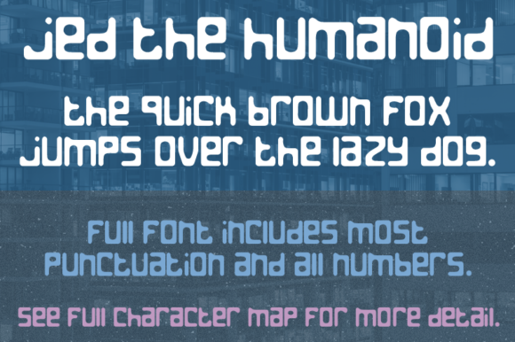 Jed the Humanoid: A Quirky Decorative Font for Makers