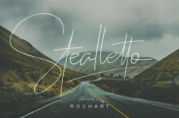 Stealletto: A Thin Script Font for Modern Editorial Design