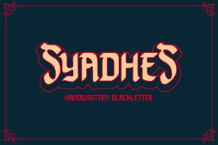 Syadhes: A Fresh Blackletter Font for Digital Branding