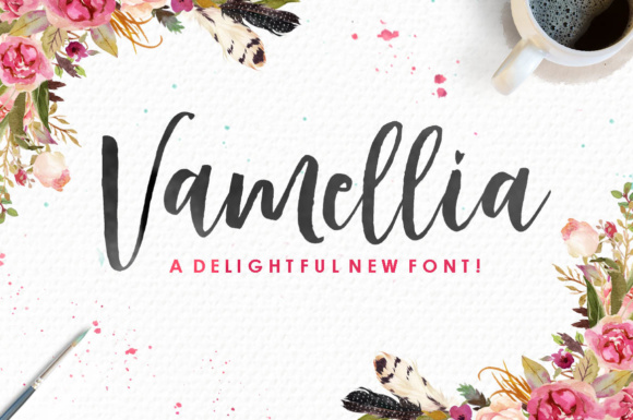 Vamellia: A Brush Stroke Font for Digital Branding